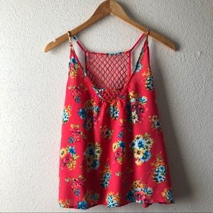 XS Aeropostale Floral Flowy Tank Top